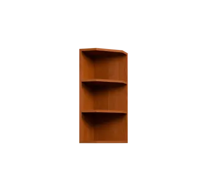 KHZ - 3 skříňka horní, rohová, policová, levá, 730x300x300, olše jantar