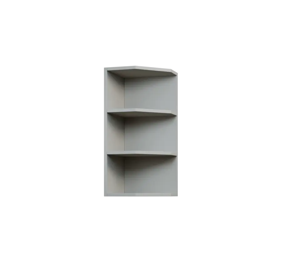 KHZ - 35 skříňka horní, rohová, policová, levá, 730x350x300, šedá