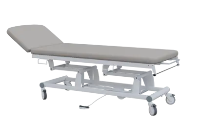 EUROMEDICA - 11 lehátko elektricky stavitelné, 2-segmentové s nožním ovladačem (1 motor), šedé č. 16