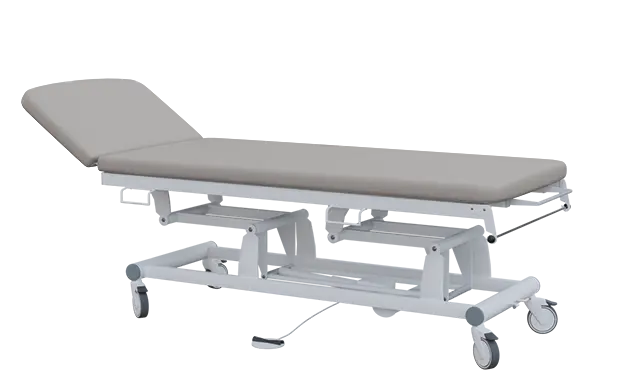 EUROMEDICA - 11 lehátko elektricky stavitelné, 2-segmentové s nožním ovladačem (1 motor), šedé č. 16