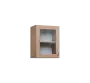 CH5 - 45S horní skříňka, 1-dveřová/prosklená, levá, 580x450x300, dub bardolino