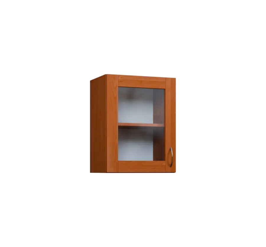 CH5 - 45S horní skříňka, 1-dveřová/prosklená, levá, 580x450x300, olše jantar