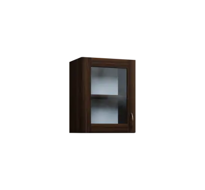 CH5 - 45S horní skříňka, 1-dveřová/prosklená, levá, 580x450x300, ořech královský