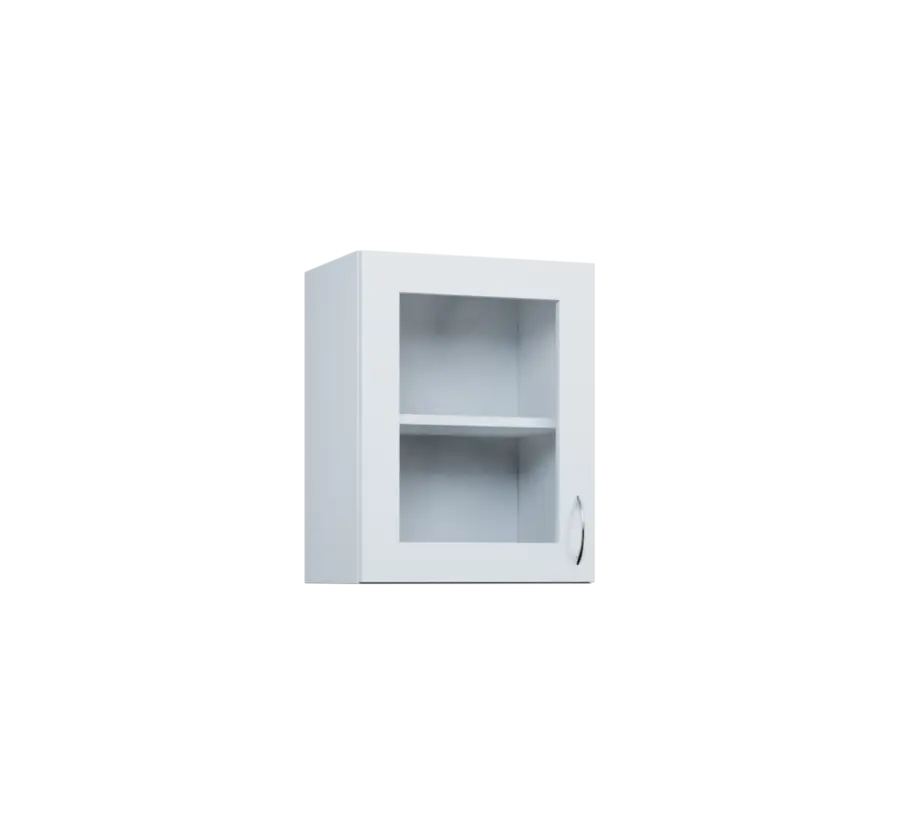 CH5 - 45S horní skříňka, 1-dveřová/prosklená, levá, 580x450x300, bílá