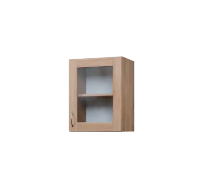 CH5 - 45S horní skříňka, 1-dveřová/prosklená, pravá, 580x450x300, dub bardolino