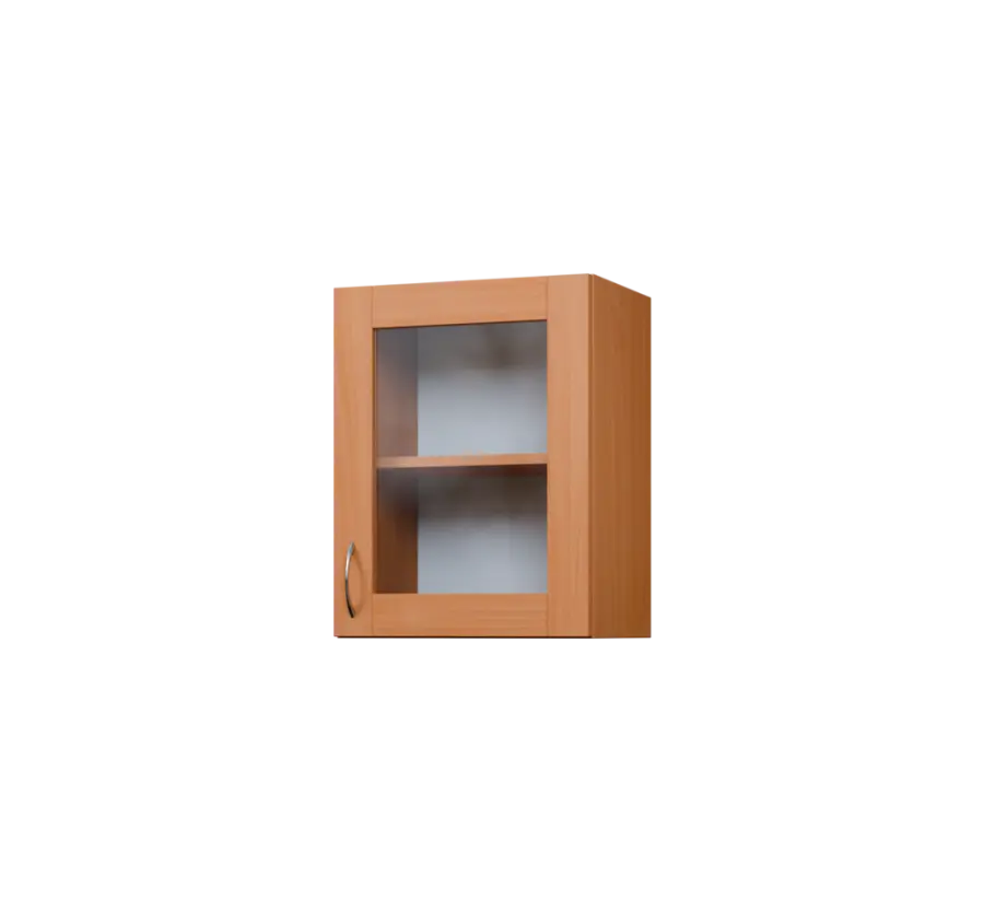 CH5 - 45S horní skříňka, 1-dveřová/prosklená, pravá, 580x450x300, buk royal