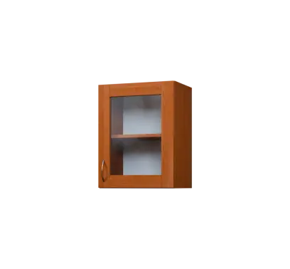 CH5 - 45S horní skříňka, 1-dveřová/prosklená, pravá, 580x450x300, olše jantar