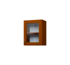 CH5 - 45S horní skříňka, 1-dveřová/prosklená, pravá, 580x450x300, třešeň šumavská