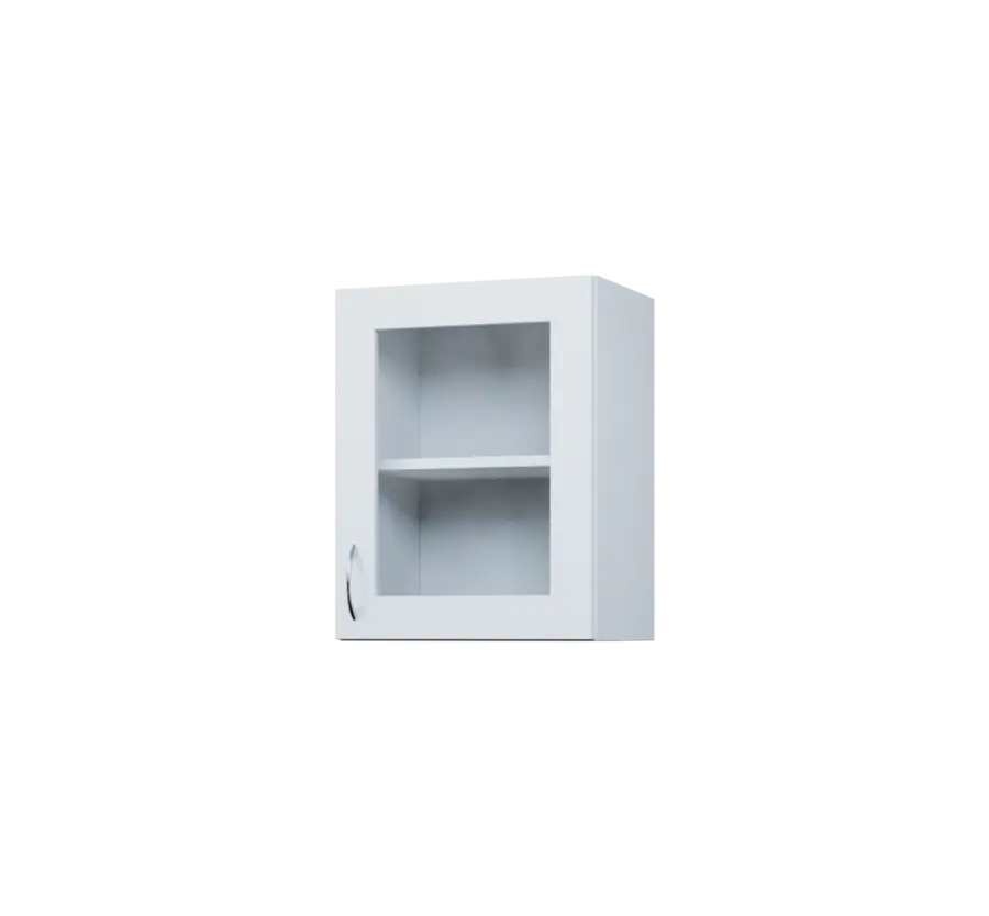 CH5 - 45S horní skříňka, 1-dveřová/prosklená, pravá, 580x450x300, bílá