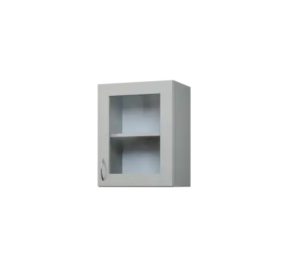CH5 - 45S horní skříňka, 1-dveřová/prosklená, pravá, 580x450x300, šedá