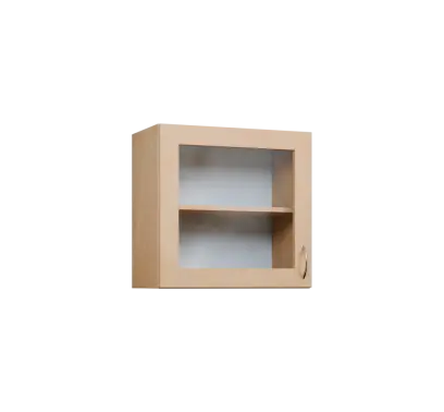 CH5 - 6S horní skříňka, 1-dveřová/prosklená, levá, 580x600x300, bříza světlá
