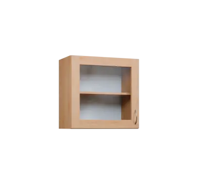 CH5 - 6S horní skříňka, 1-dveřová/prosklená, levá, 580x600x300, javor horský