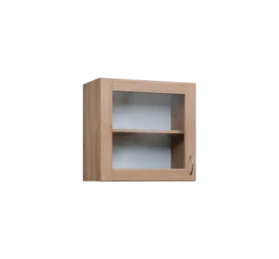 CH5 - 6S horní skříňka, 1-dveřová/prosklená, levá, 580x600x300, dub bardolino