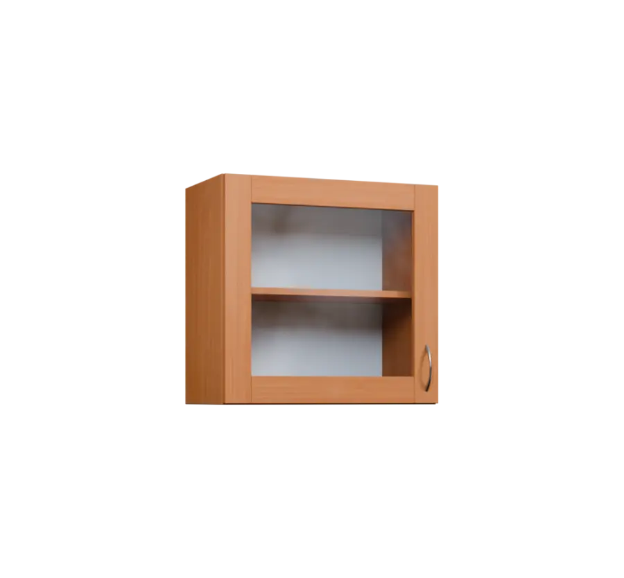 CH5 - 6S horní skříňka, 1-dveřová/prosklená, levá, 580x600x300, buk royal