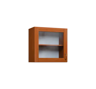 CH5 - 6S horní skříňka, 1-dveřová/prosklená, levá, 580x600x300, olše jantar
