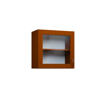 CH5 - 6S horní skříňka, 1-dveřová/prosklená, levá, 580x600x300, třešeň šumavská