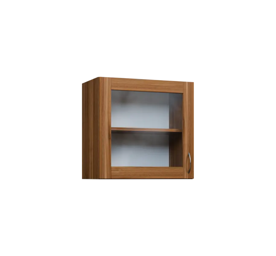 CH5 - 6S horní skříňka, 1-dveřová/prosklená, levá, 580x600x300, ořech světlý