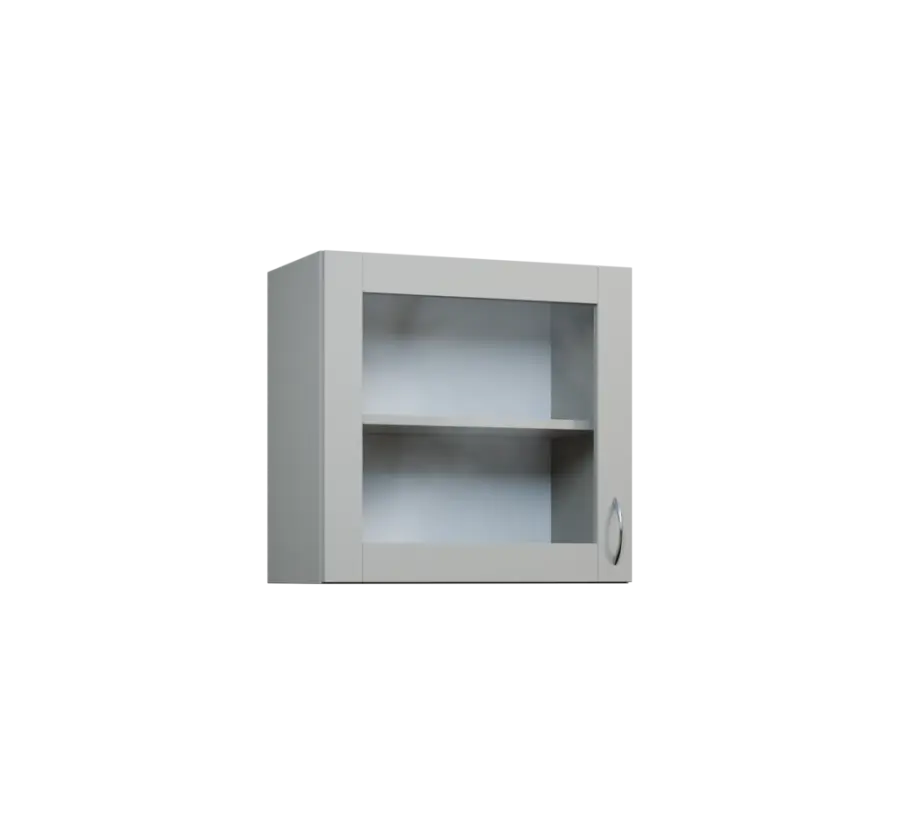 CH5 - 6S horní skříňka, 1-dveřová/prosklená, levá, 580x600x300, šedá