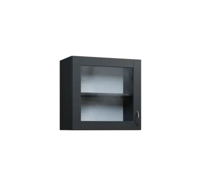 CH5 - 6S horní skříňka, 1-dveřová/prosklená, levá, 580x600x300, antracit