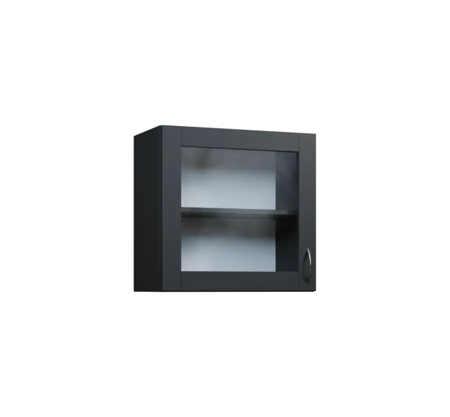 CH5 - 6S horní skříňka, 1-dveřová/prosklená, levá, 580x600x300, antracit