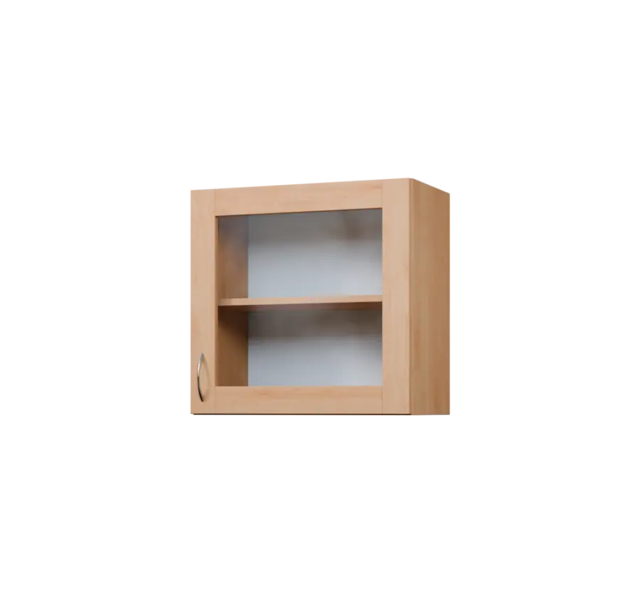 CH5 - 6S horní skříňka, 1-dveřová/prosklená, pravá, 580x600x300, javor horský