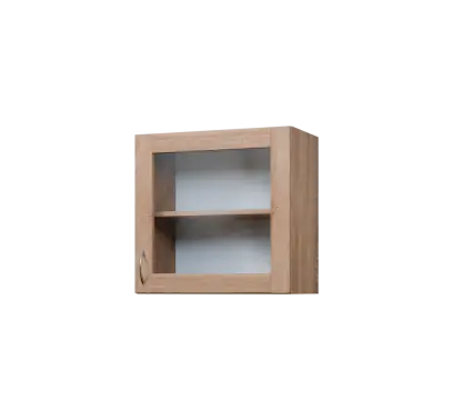 CH5 - 6S horní skříňka, 1-dveřová/prosklená, pravá, 580x600x300, dub bardolino