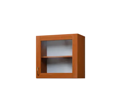 CH5 - 6S horní skříňka, 1-dveřová/prosklená, pravá, 580x600x300, olše jantar