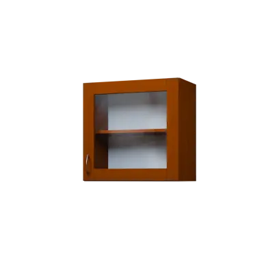 CH5 - 6S horní skříňka, 1-dveřová/prosklená, pravá, 580x600x300, třešeň šumavská