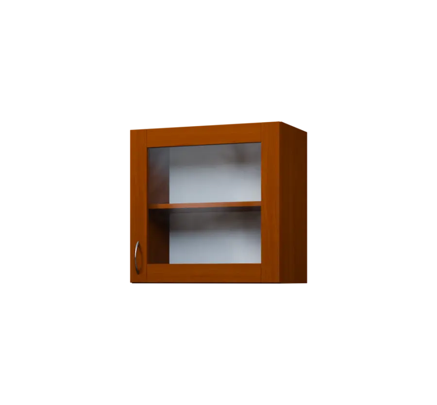 CH5 - 6S horní skříňka, 1-dveřová/prosklená, pravá, 580x600x300, třešeň šumavská