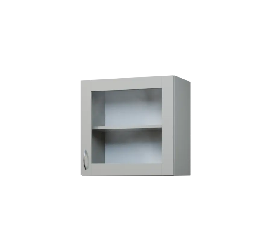 CH5 - 6S horní skříňka, 1-dveřová/prosklená, pravá, 580x600x300, šedá
