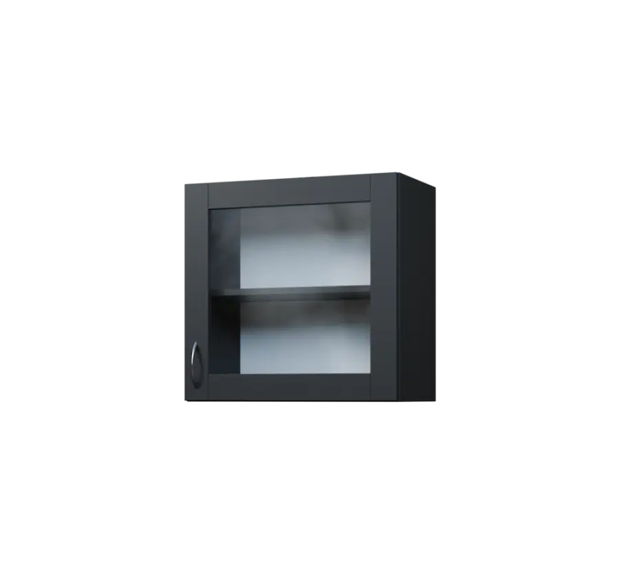 CH5 - 6S horní skříňka, 1-dveřová/prosklená, pravá, 580x600x300, antracit