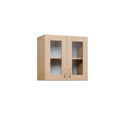 CH5 - 6S2 horní skříňka, 2-dveřová/prosklená, 580x600x300, bříza světlá CH5 - 6S2 horní skříňka, 2-dveřová/prosklená, 580x600x300, bříza světlá