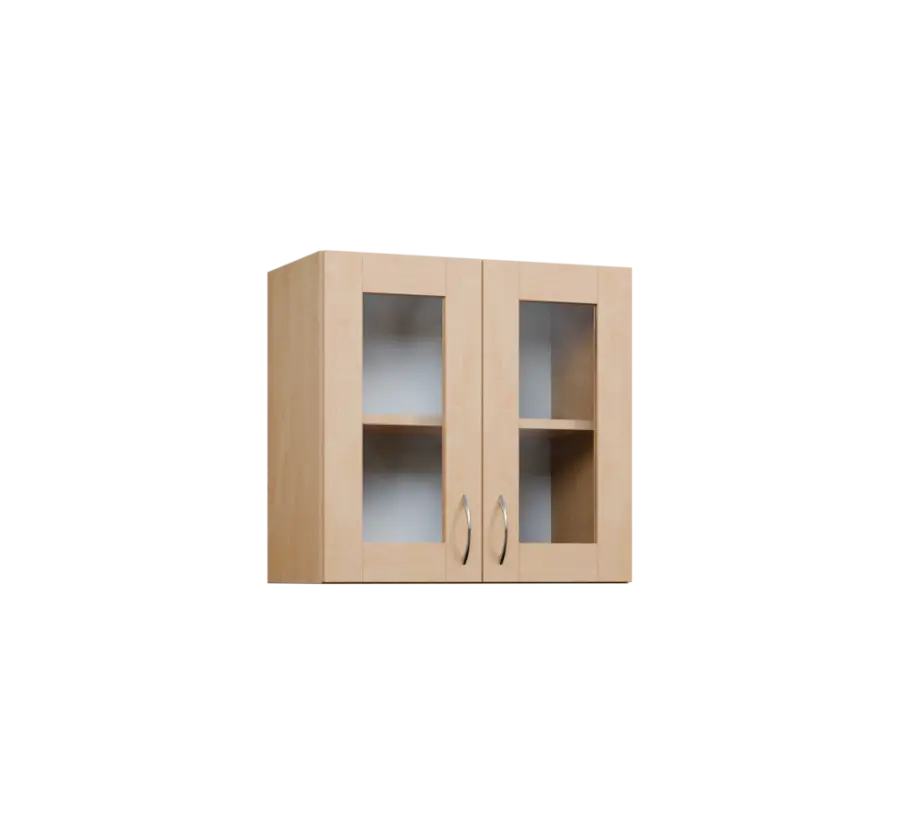 CH5 - 6S2 horní skříňka, 2-dveřová/prosklená, 580x600x300, bříza světlá
