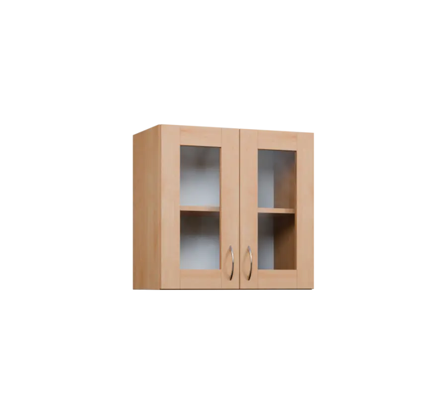 CH5 - 6S2 horní skříňka, 2-dveřová/prosklená, 580x600x300, javor horský