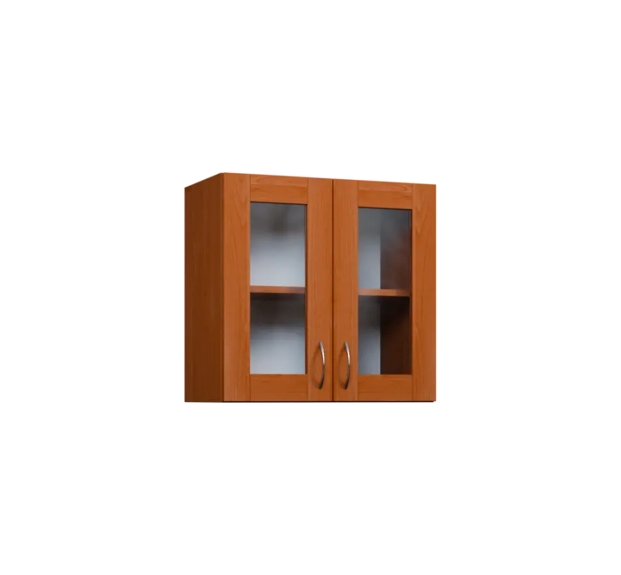 CH5 - 6S2 horní skříňka, 2-dveřová/prosklená, 580x600x300, olše jantar