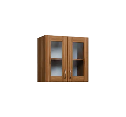 CH5 - 6S2 horní skříňka, 2-dveřová/prosklená, 580x600x300, ořech světlý