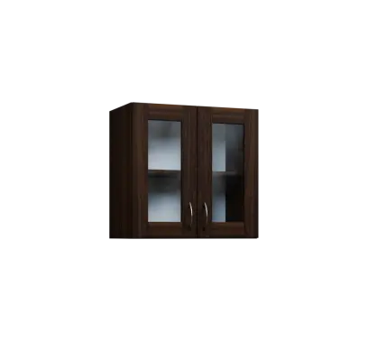 CH5 - 6S2 horní skříňka, 2-dveřová/prosklená, 580x600x300, ořech královský