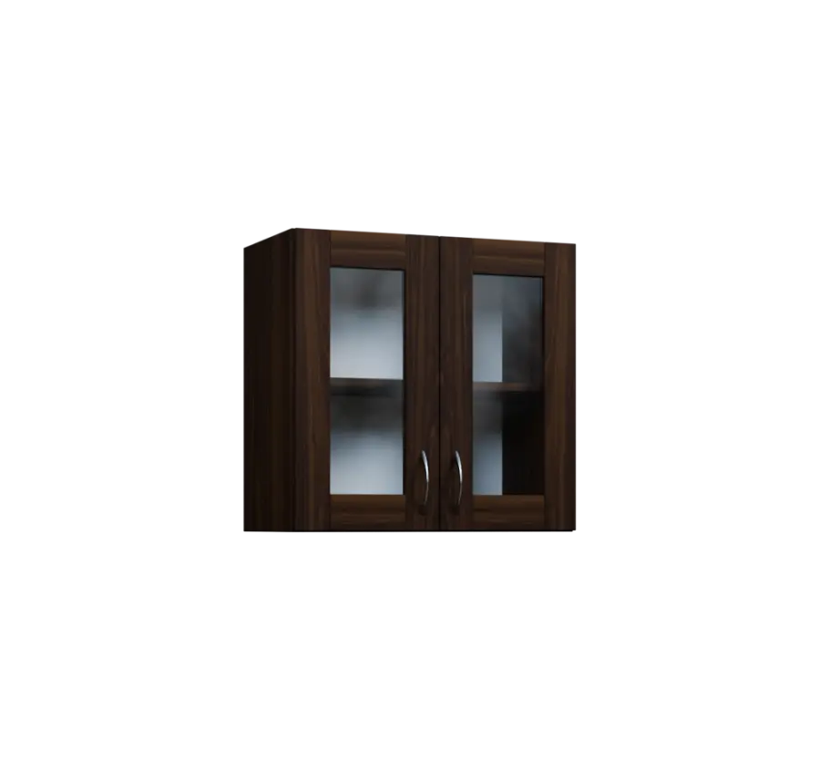 CH5 - 6S2 horní skříňka, 2-dveřová/prosklená, 580x600x300, ořech královský
