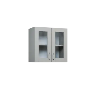 CH5 - 6S2 horní skříňka, 2-dveřová/prosklená, 580x600x300, šedá