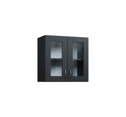 CH5 - 6S2 horní skříňka, 2-dveřová/prosklená, 580x600x300, antracit