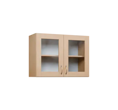 CH5 - 8S horní skříňka, 2-dveřová/prosklená, 580x800x300, bříza světlá