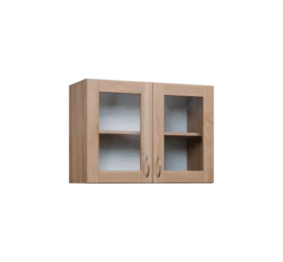 CH5 - 8S horní skříňka, 2-dveřová/prosklená, 580x800x300, dub bardolino