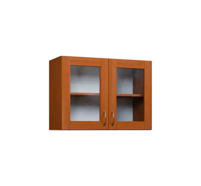 CH5 - 8S horní skříňka, 2-dveřová/prosklená, 580x800x300, olše jantar