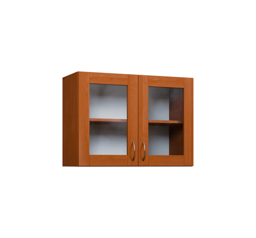 CH5 - 8S horní skříňka, 2-dveřová/prosklená, 580x800x300, olše jantar