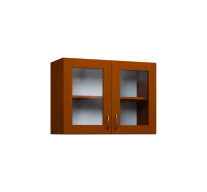 CH5 - 8S horní skříňka, 2-dveřová/prosklená, 580x800x300, třešeň šumavská