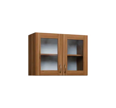 CH5 - 8S horní skříňka, 2-dveřová/prosklená, 580x800x300, ořech světlý