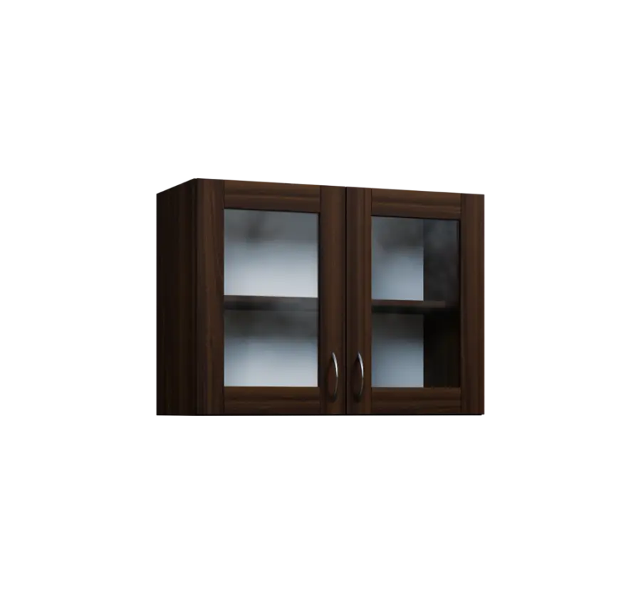CH5 - 8S horní skříňka, 2-dveřová/prosklená, 580x800x300, ořech královský