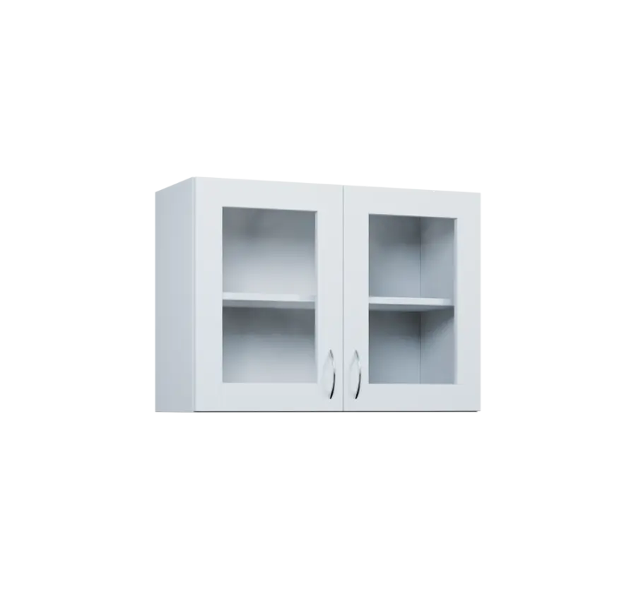 CH5 - 8S horní skříňka, 2-dveřová/prosklená, 580x800x300, bílá