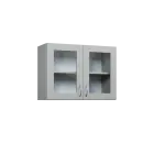 CH5 - 8S horní skříňka, 2-dveřová/prosklená, 580x800x300, šedá