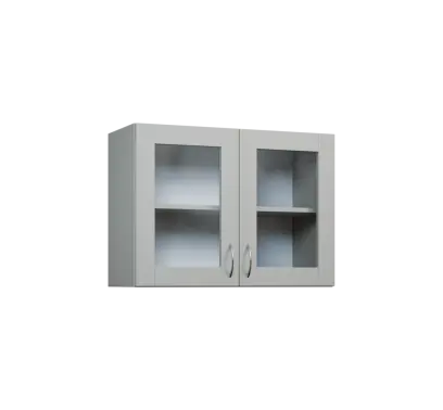 CH5 - 8S horní skříňka, 2-dveřová/prosklená, 580x800x300, šedá